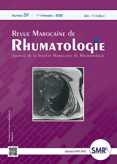 Revue Marocaine de Rhumatologie (N59, 2022)